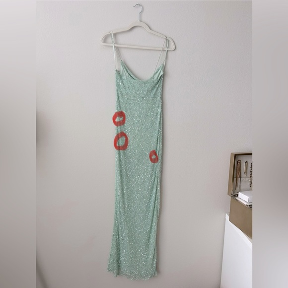 Retrofete Loretta Gown in Bleached Aqua Size XS - Picture 11 of 11